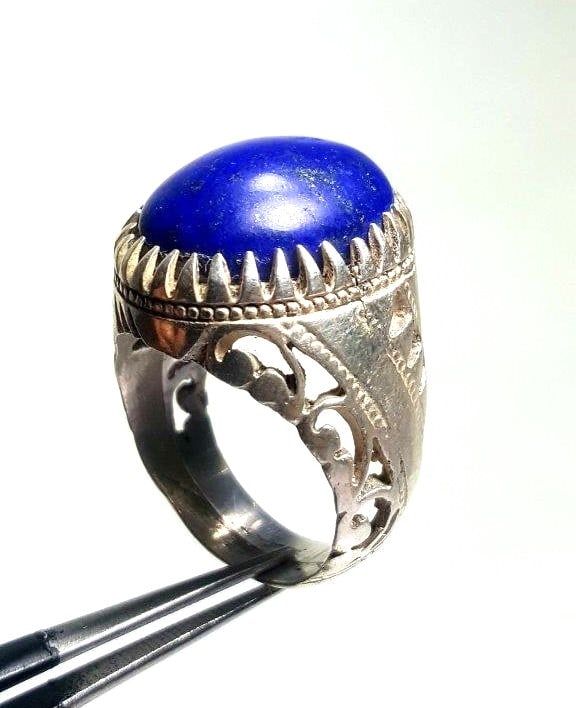 Lapis Lazuli Ring on 925 Sterling Silver Handmade: Lapis Lazuli Ring on 925 Sterling Silver Handmade by Talented ArtisansShipping Rate: $23.00 .shipping rates are determined by Parcel weight and destination.Combined shipping: We offer combine shipping