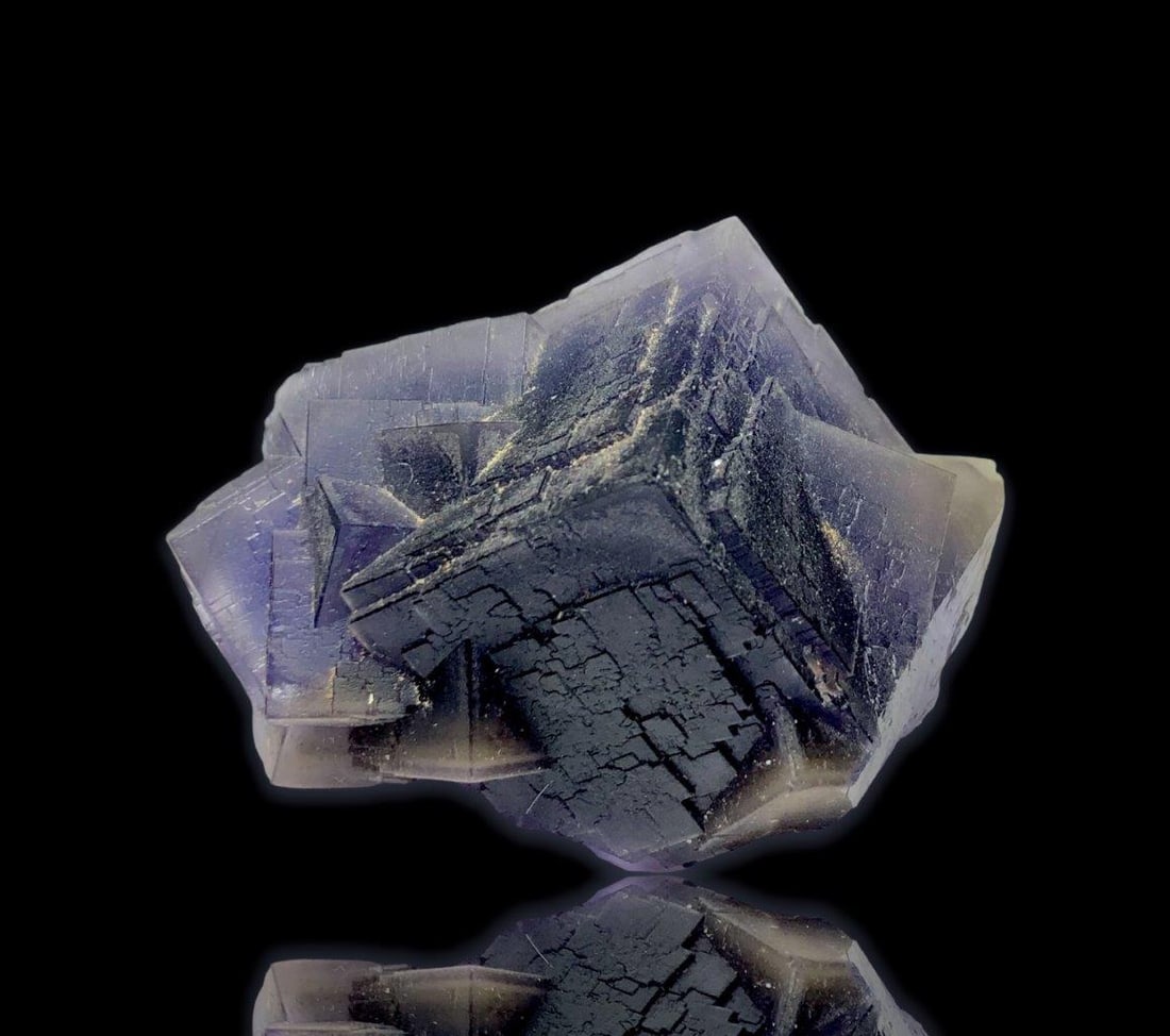 Purple Color Cubic Fluorite - 105 Grams - 60X50X40 mm (1 of 5)