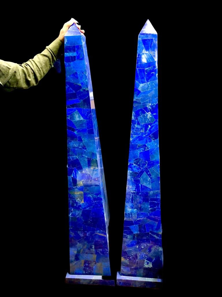 64 KG Handmade Lapis Lazuli Museum Grade Towers - Height 5 Feet: 64 KG Handmade Lapis Lazuli Museum Grade Towers - Height 5 FeetShipping Rate: $800.00 .shipping rates are determined by Parcel weight and destination.Combined shipping: We offer combine shipping on mu