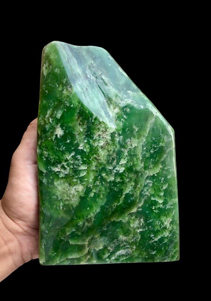 Polished Nephrite Jade Standing Tumble - 2500 Grams - 19X12X11 CM: Polished Nephrite Jade Standing Tumble - 2500 Grams - 19X12X11 CMShipping Rate: $155.00 .shipping rates are determined by Parcel weight and destination.Combined shipping: We offer combine shipping on 
