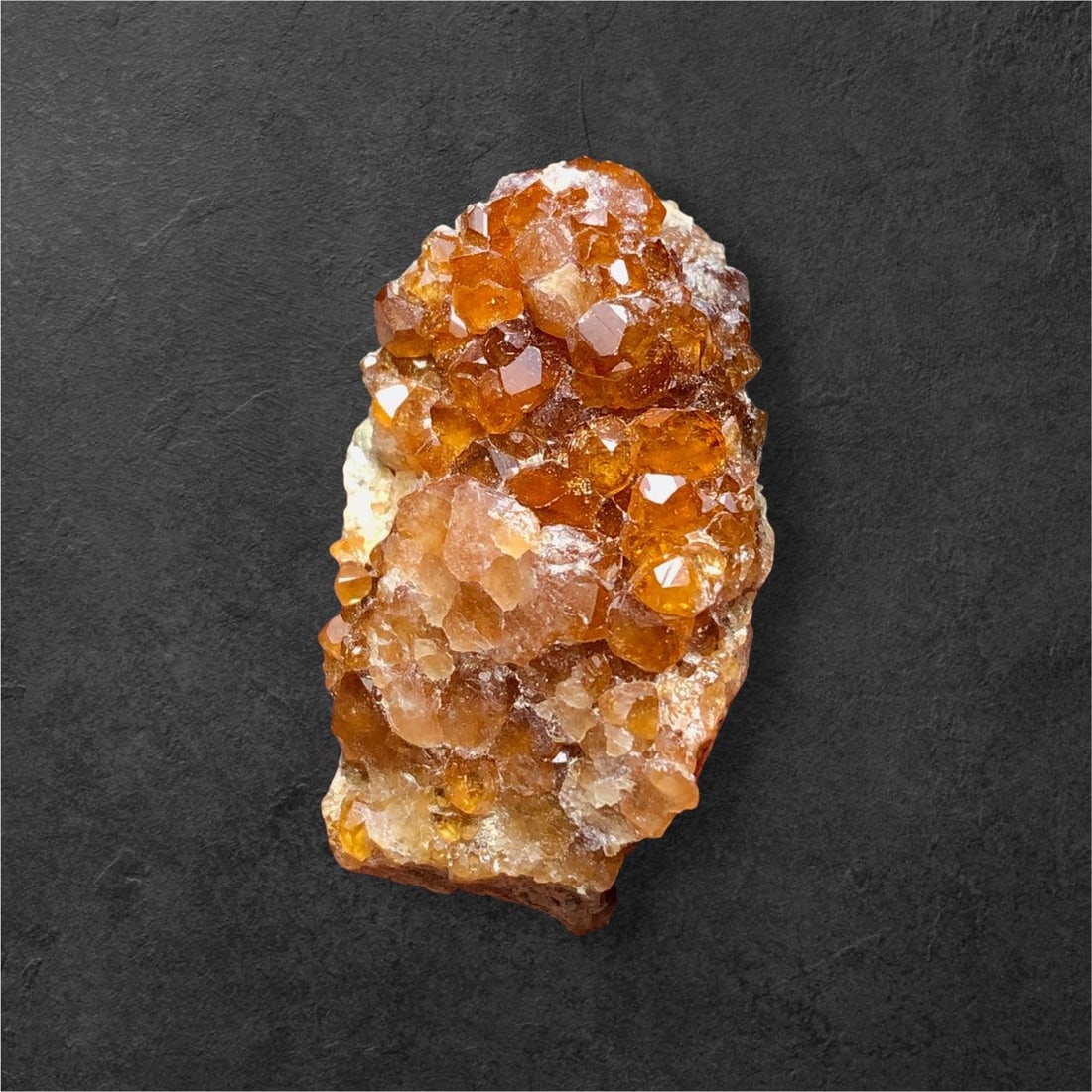 Natural Hessonite Garnet Cluster on Matrix - 10 Grams - 30X18X17 mm: Natural Hessonite Garnet Cluster on Matrix - 10 Grams - 30X18X17 mmShipping Rate: $23.00 .shipping rates are determined by Parcel weight and destination.Combined shipping: We offer combine shipping on