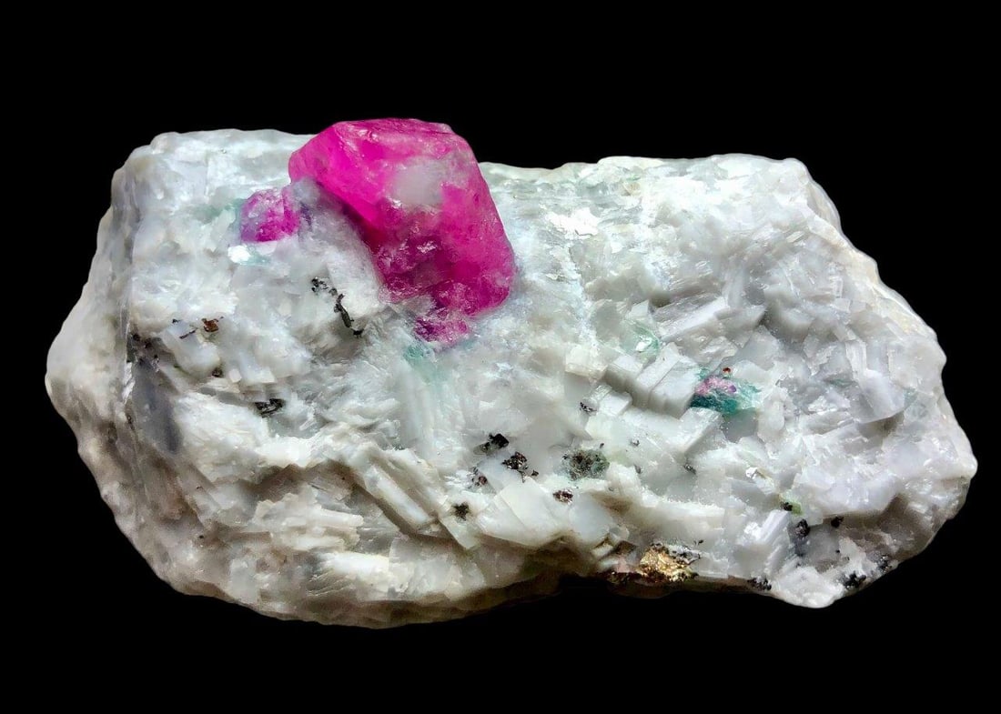 Top Quality Ruby Minerals - Terminated Ruby Specimen - 226 Grams - 88X55X54 mm: This exceptional specimen features a top-quality natural ruby mineral with a well-formed terminated crystal structure. Weighing 226 grams and measuring 88 ? 55 ? 54 mm, this impressive piece showcases