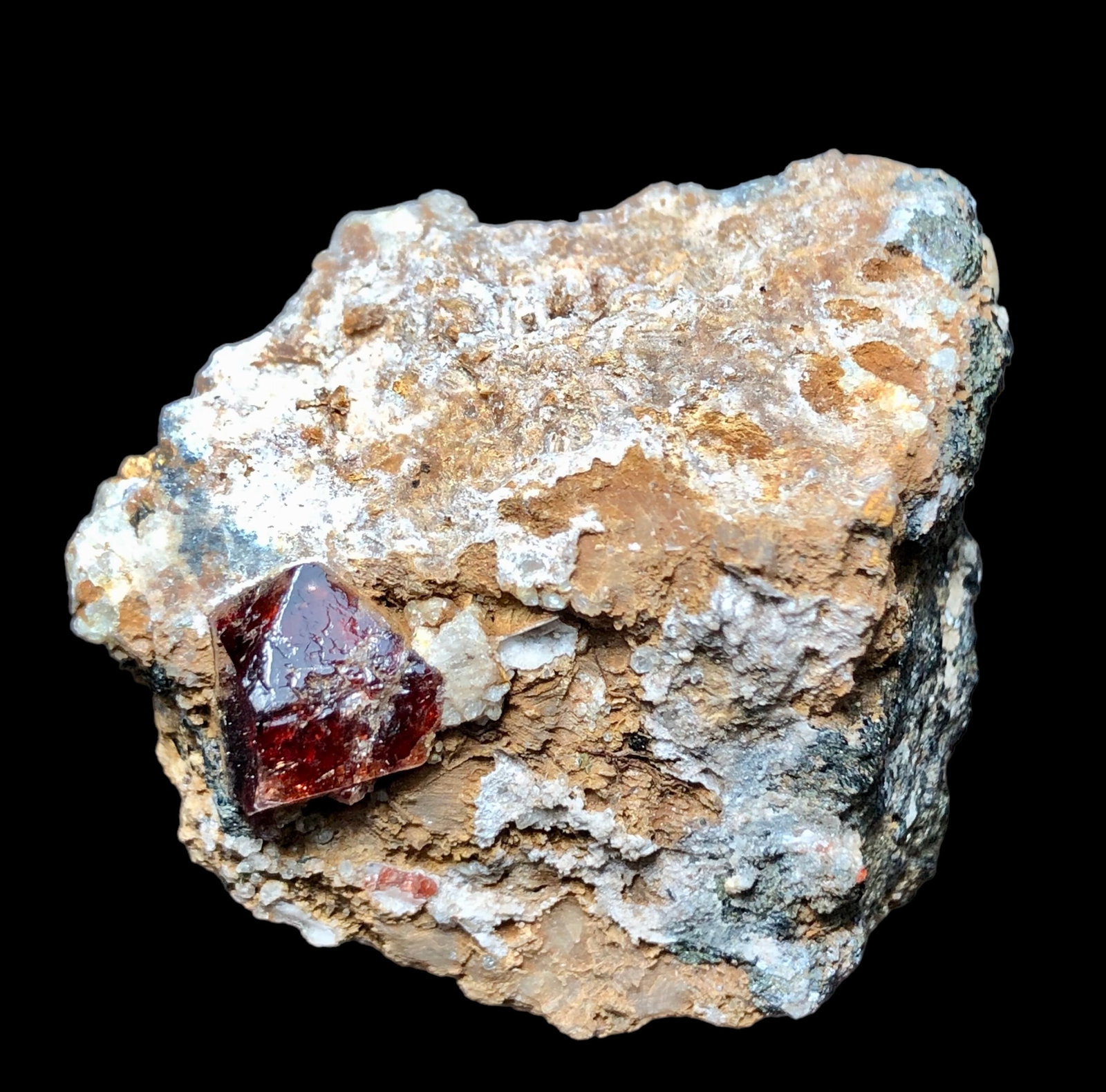Natural Zircon Crysral On Matrix - 38 84 - 44X35X24 mm: Natural Zircon Crysral On Matrix - 38 84 - 44X35X24 mm Shipping Rate: $25.00 .shipping rates are determined by Parcel weight and de