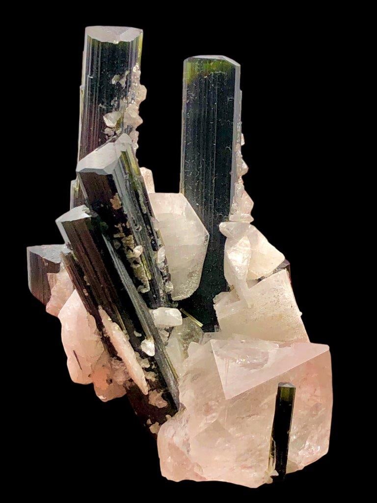 Green Cap Tourmaline & Elbaite Crystal Specimen ? Astaknala Mine, 97 Gram: This outstanding specimen features green cap tourmaline crystals naturally combined with elbaite, sourced from the well-known Astaknala Mine, famous for producing high-quality tourmaline crystals. The