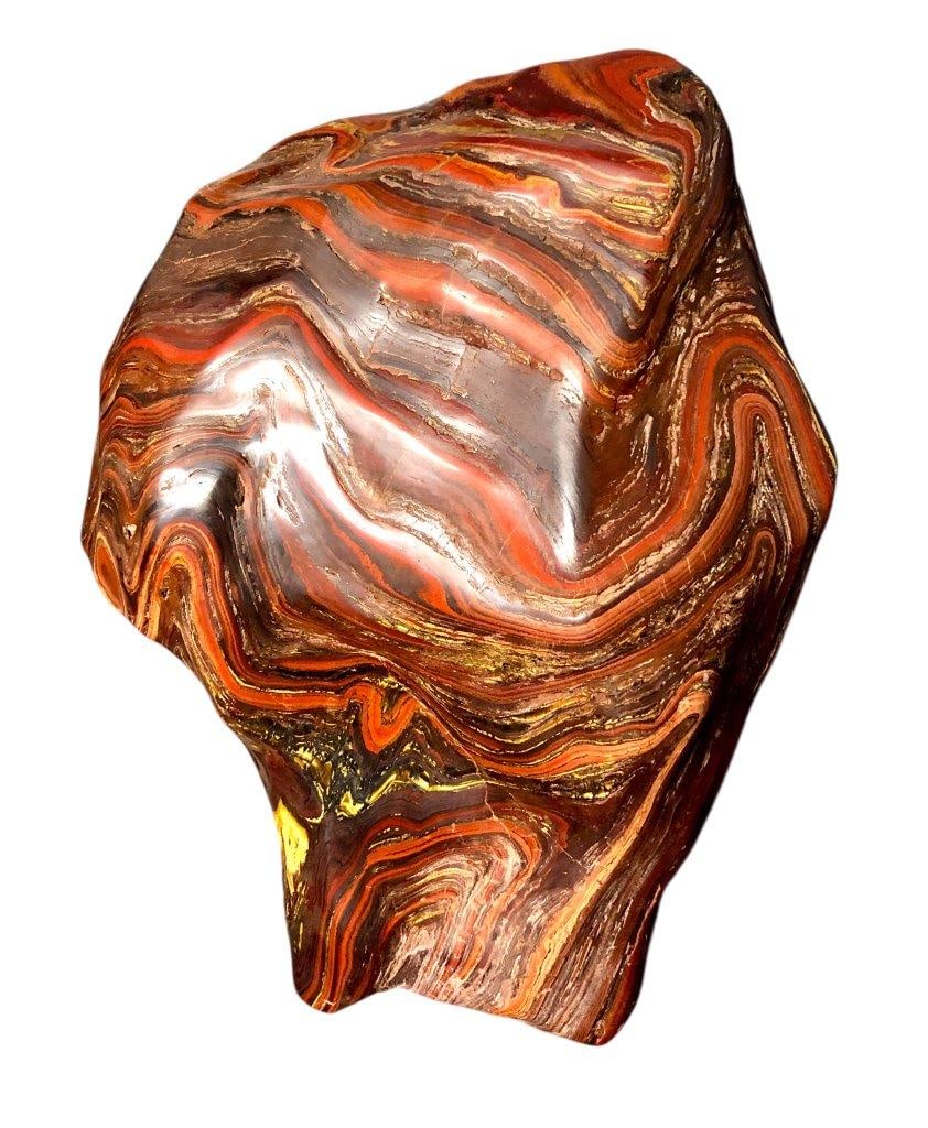 44 kg UNUSUAL SHAPE HIGH QUALITY NATURAL TIGER STANDING TUMBLE: 44 kg UNUSUAL SHAPE HIGH QUALITY NATURAL TIGER STANDING TUMBLE Shipping Rate: $200.00 .shipping rates are determined by Parcel weight and destination.Combined shipping: We offer combine shipping on mu