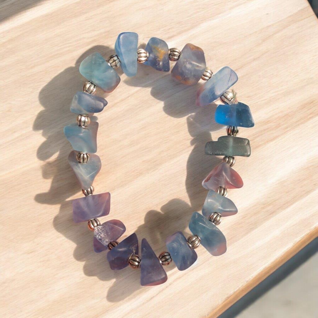 Colorful Natural Fluorite Bracelet: Colorful Natural Fluorite Bracelet Shipping: