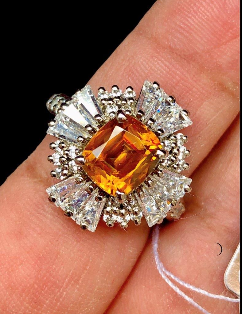 Top Quality Natural Fire Sphene in Sterling Silver - Ring Size 8 US: Top Quality Natural Fire Sphene in Sterling Silver - Ring Size 8 USStone Weight: 3.40 CaratsRing Size: 8 US(Adjustable)Ring Weight: 4.75 Grams Choose design of your own and we will make it for youWe a