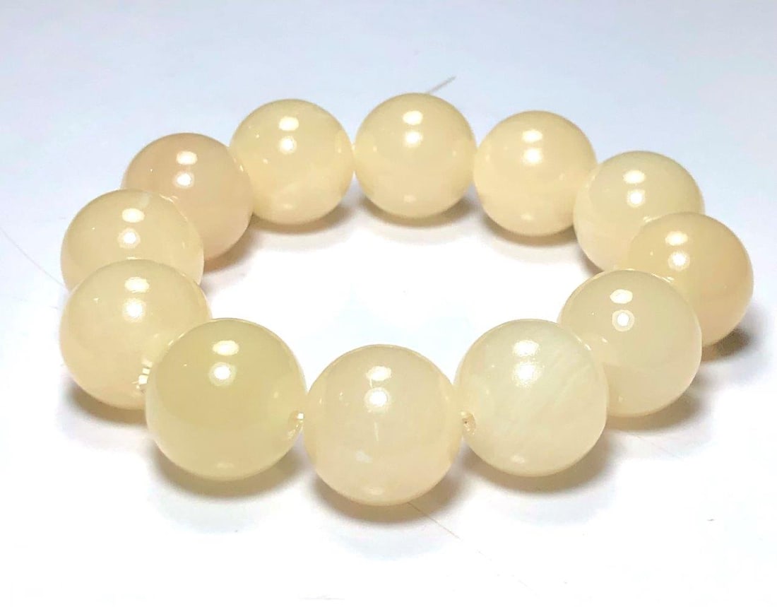 Honey Calcite Beaded Bracelet (1 of 2)
