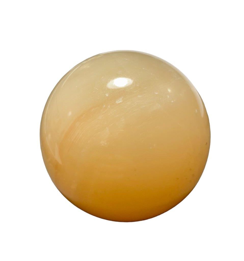 345 Grams Top Quality Honey Calcite Sphere - Diameter 60 mm (1 of 3)