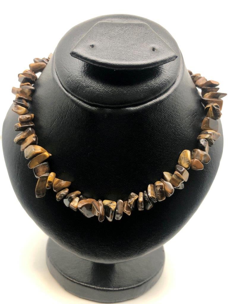 Raw Tiger Eye Beads Necklace ? Natural Gemstone Jewelry, Handmade, Unique: Elevate your style with this raw tiger eye beads necklace, featuring natural, unpolished tiger eye gemstones that showcase their authentic beauty and chatoyant shimmer. Each bead is carefully selected