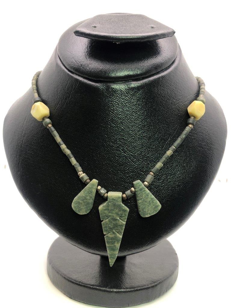 Nephrite Jade Necklace Natural Green Gemstone Healing Jewelry: Embrace elegance and positive energy with this nephrite jade necklace. Crafted from natural green nephrite stones, this piece is valued for its calming, protective, and balancing properties. Known as 