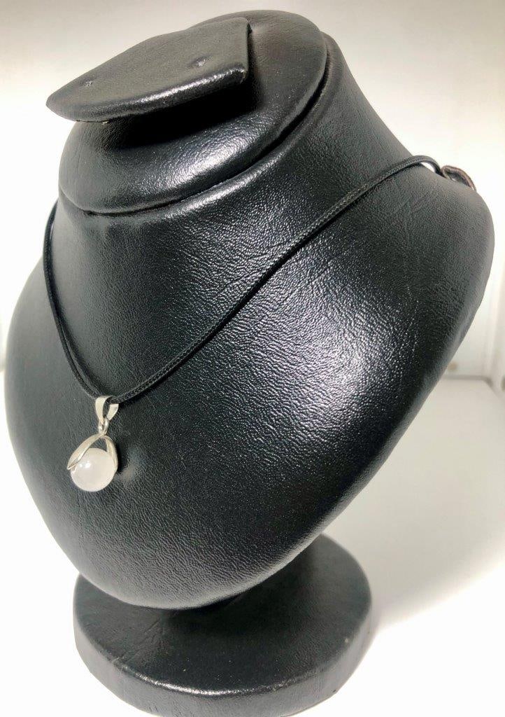 Moonstone Bead Pendant Necklace ? Natural White Crystal Jewelry for Intuition & Calm (1 of 5)
