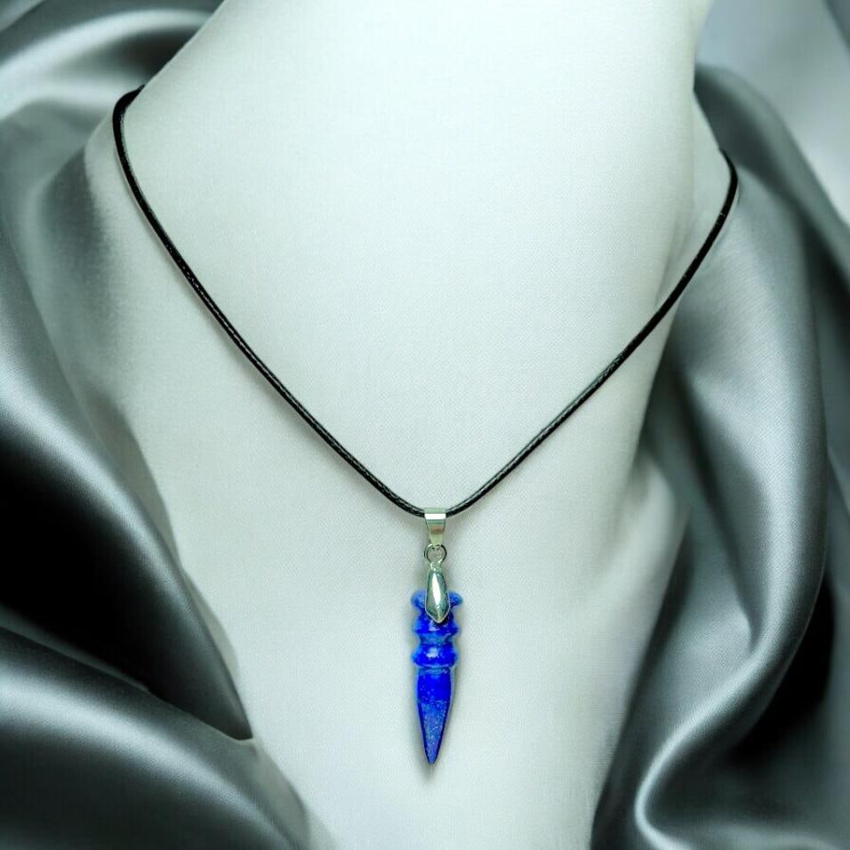 Egyptian Style Lapis Lazuli Pendant ? Handmade Natural Blue Gemstone Jewelry: Beautiful Egyptian style Lapis Lazuli pendant featuring a rich royal blue natural gemstone with elegant handcrafted detailing inspired by ancient Egyptian jewelry. This unique pendant is perfect for s