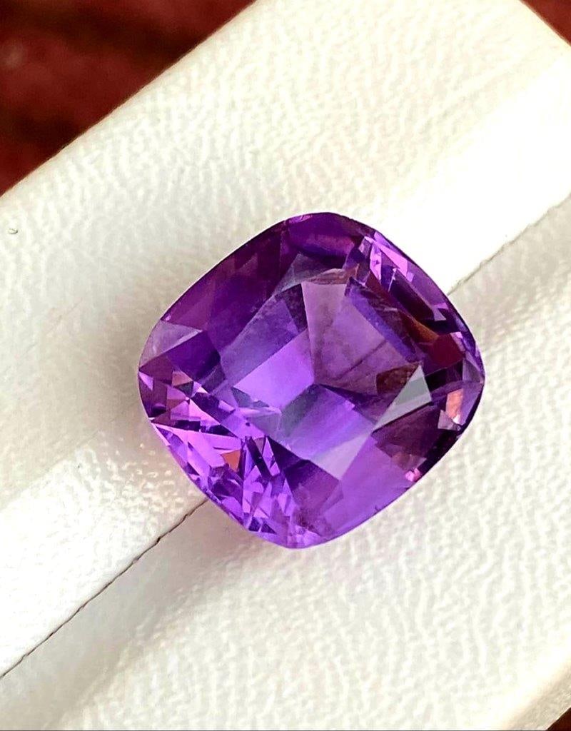 Cushion Cut Amethyst Cut Stone - 13 Carats (1 of 3)