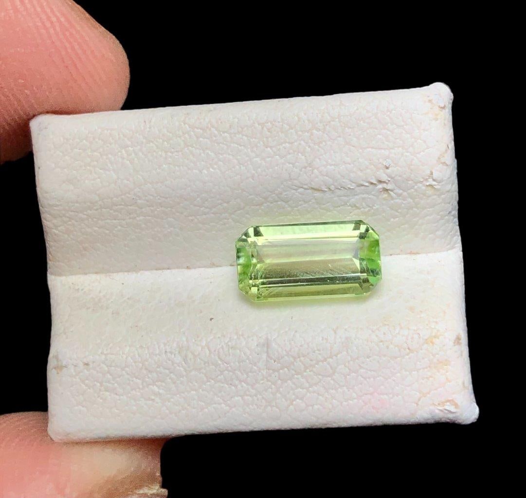 LIGHT Green Natural Tourmaline - 1.25 Carats - 9X5X4 mm: Natural Tourmaline Gemstone for Jewelry - 1.45 Carats - 10X4X4 mmShipping: