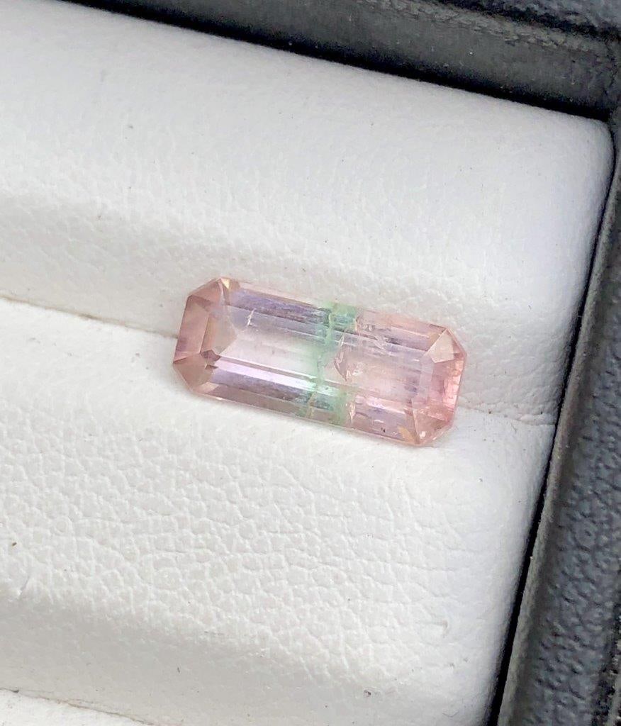 1.75 Crts Bi Colour Tourmaline Gemstone - 12X5X4 mm (1 of 2)
