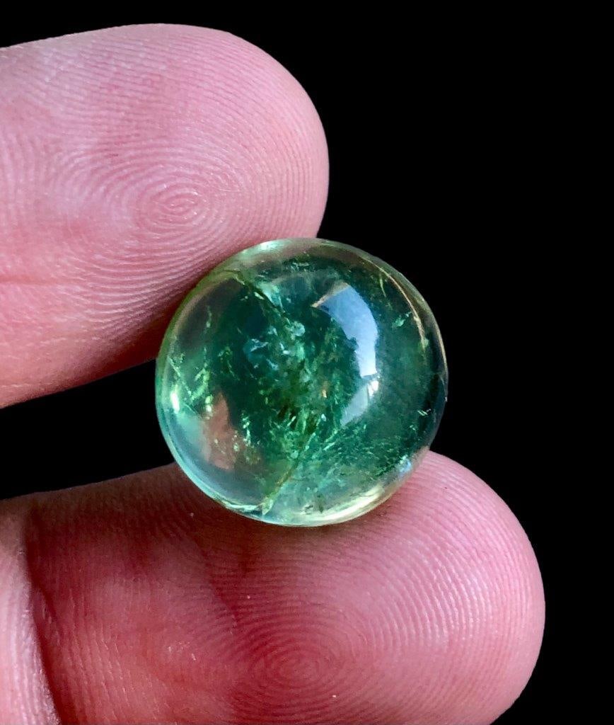 12.35 Carats Green Tourmaline Cab - 15X14X13 mm: 12.35 Carats Green Tourmaline Cab - 15X14X13 mmShipping Rate: $15.00 .shipping rates are determined by Parcel weight and destination.Combined shipping: We offer combine shipping on multiple items purc