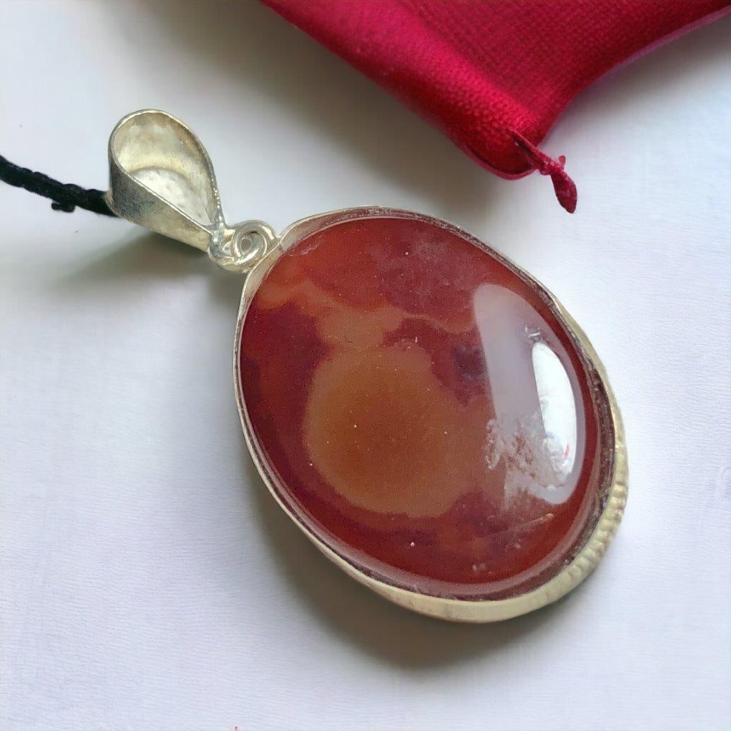 Orange Agate Pendant - Healing Jewelry: Orange Agate Pendant - Healing Jewelry Shipping: