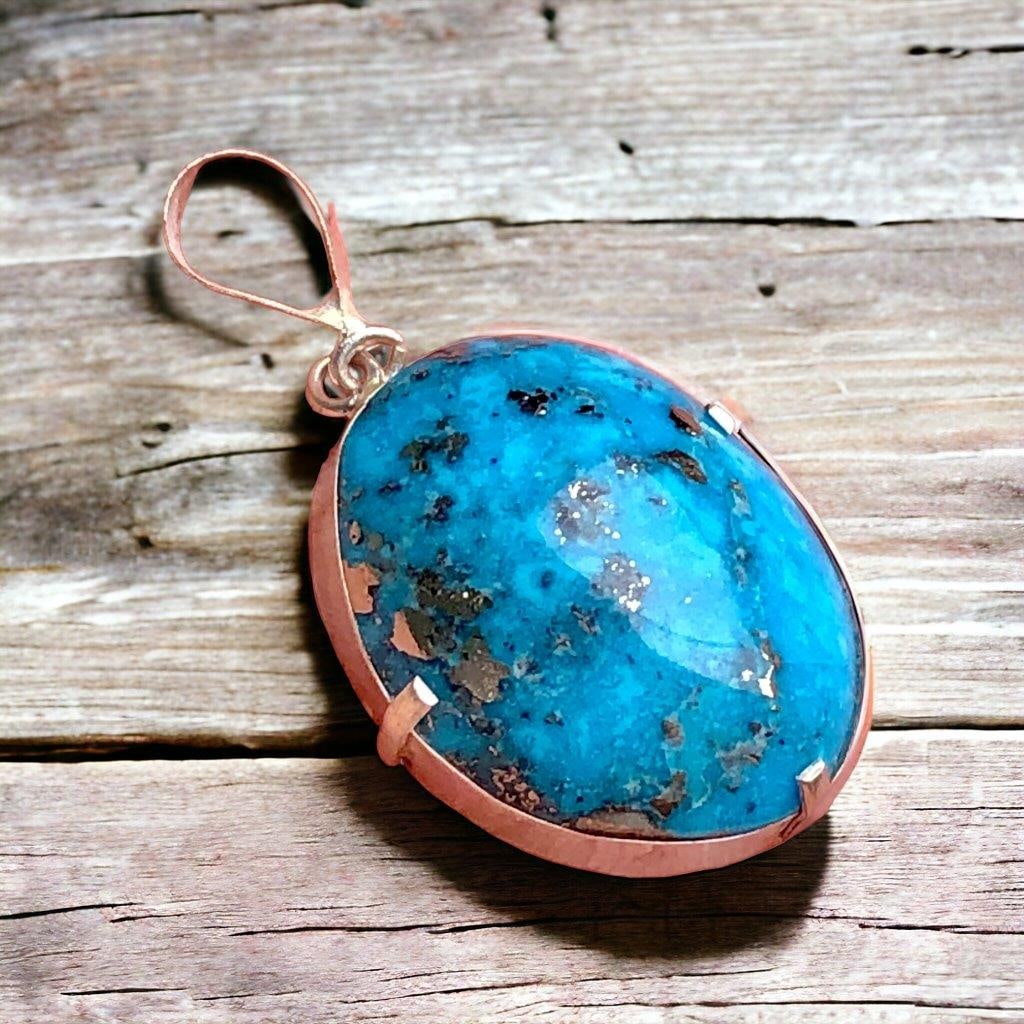 Treasure Mountain Turquoise Pendant Necklace: Treasure Mountain Turquoise Pendant Necklace Shipping: