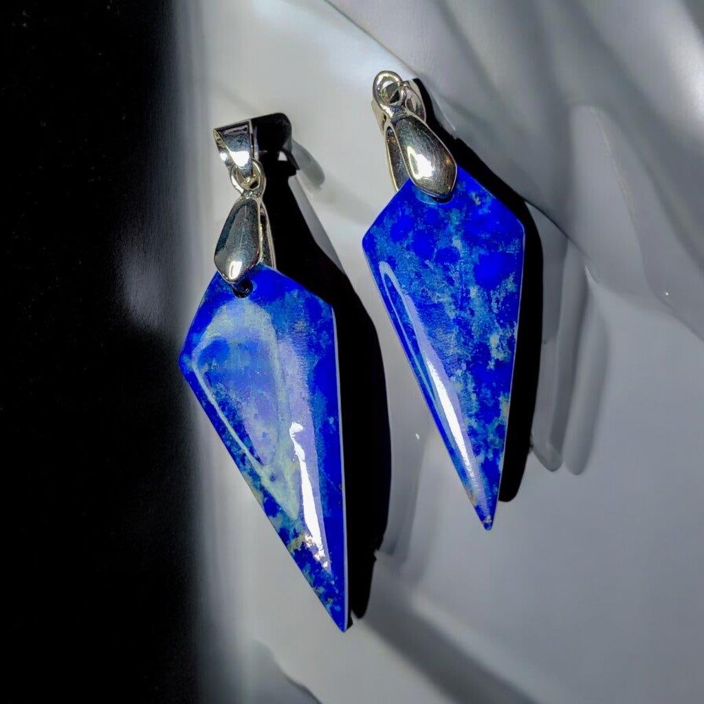 AAA Quality Paired Lapis Handmade Pendants: AAA Quality Paired Lapis Handmade Pendants Shipping:
