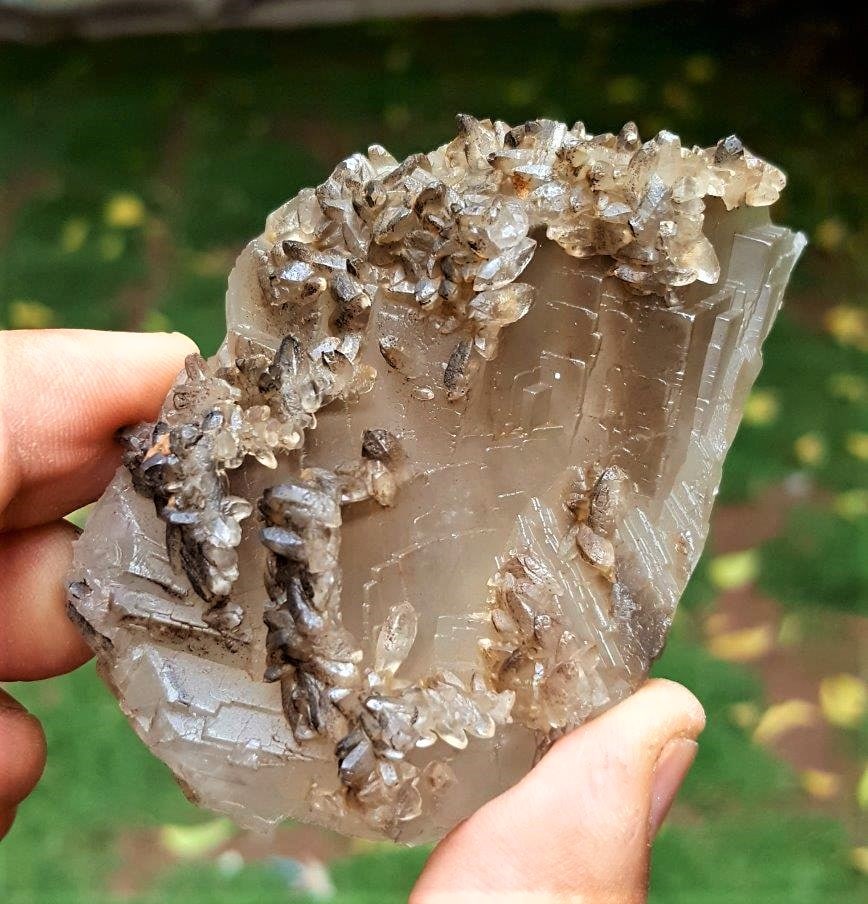 Natural Fluorite Crystal With Calcite - 121.7 Grams: Natural Fluorite Crystal With Calcite - 121.7 Grams - 75X55X32 mmShipping Rate: $23.00 .shipping rates are determined by Parcel weight and destination.Combined shipping: We offer combine shipping on m
