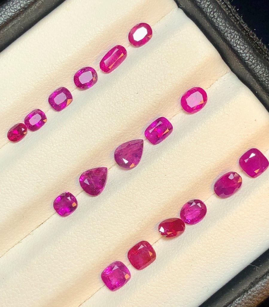 Very Fine Natural Ruby Lot 8 Carats ? Afghanistan Origin Gemstones: This listing features a very fine quality natural ruby lot totaling 8 carats, sourced from Afghanistan, a region renowned for producing richly colored and highly desirable gemstones. These rubies disp