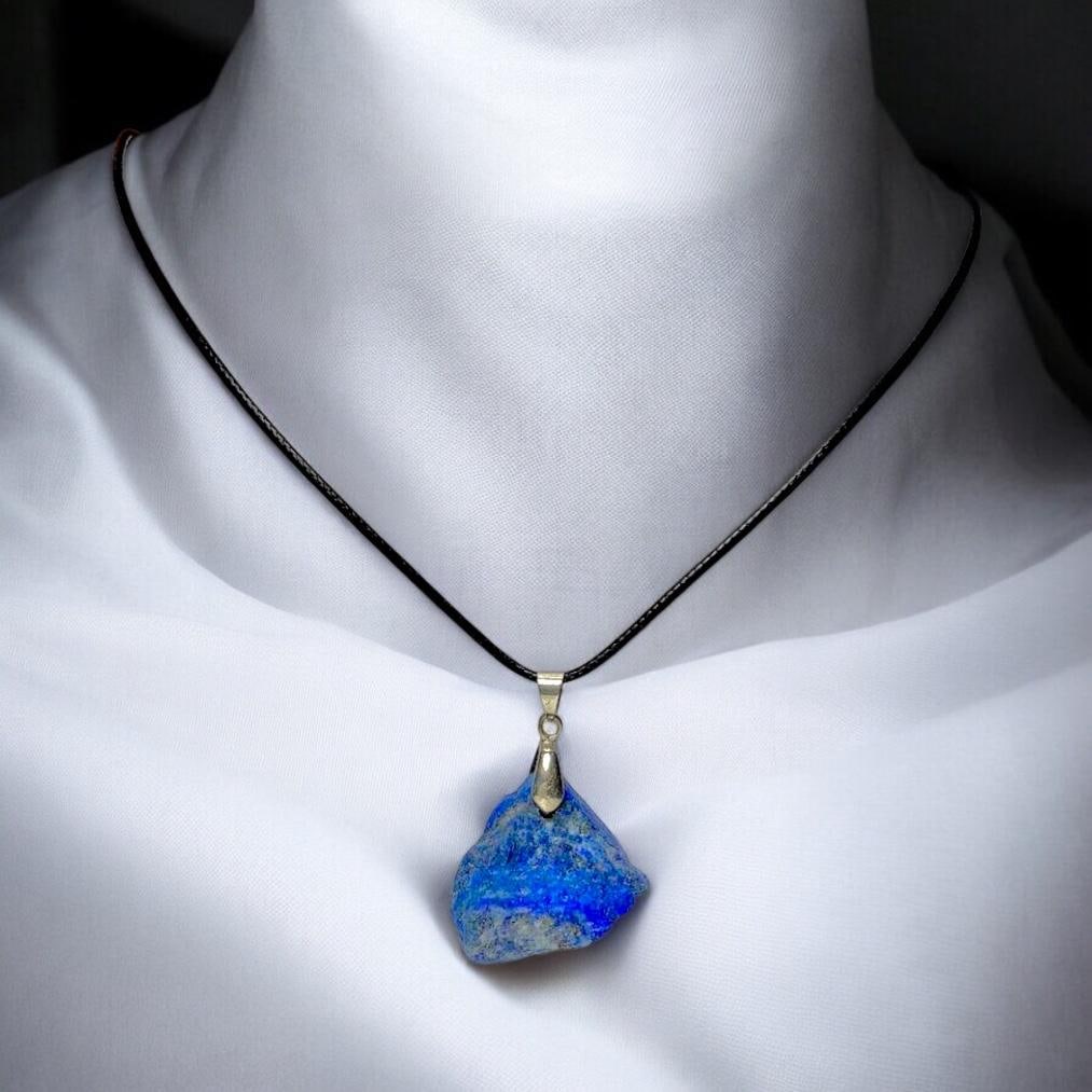 Egyptian Style Lapis Lazuli Pendant ? Handmade Natural Blue Gemstone Jewelry: Beautiful Egyptian style Lapis Lazuli pendant featuring a rich royal blue natural gemstone with elegant handcrafted detailing inspired by ancient Egyptian jewelry. This unique pendant is perfect for s