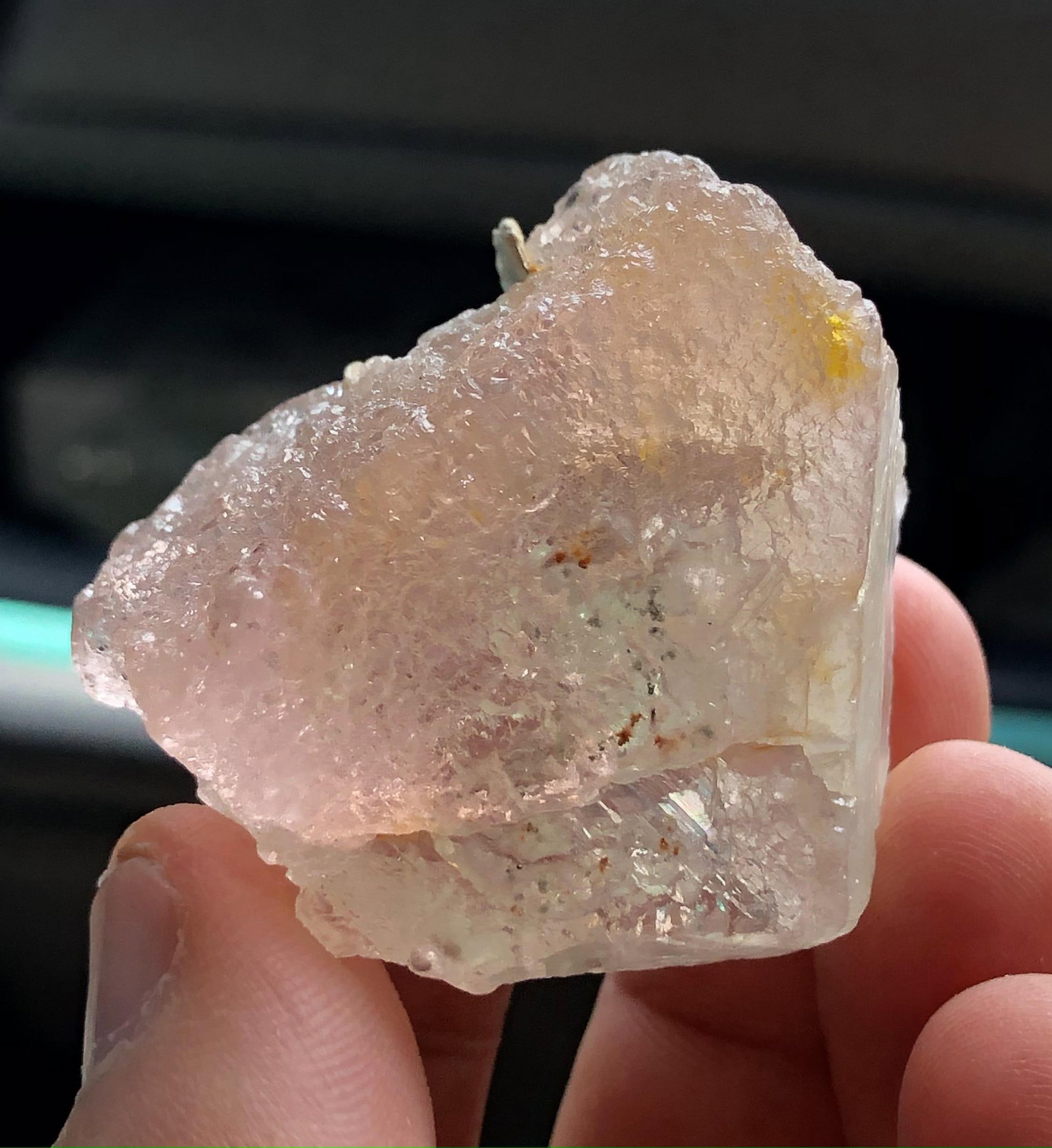 Pink Fluorite With Mica - 49 grams - 42X35X28 mm: Pink Fluorite With Mica - 49 grams - 42X35X28 mm Shipping Rate: FREE SHIPPINGshipping rates are determined by Parcel weight and destination.Combined shipping: We offer combine shipping on multiple ite