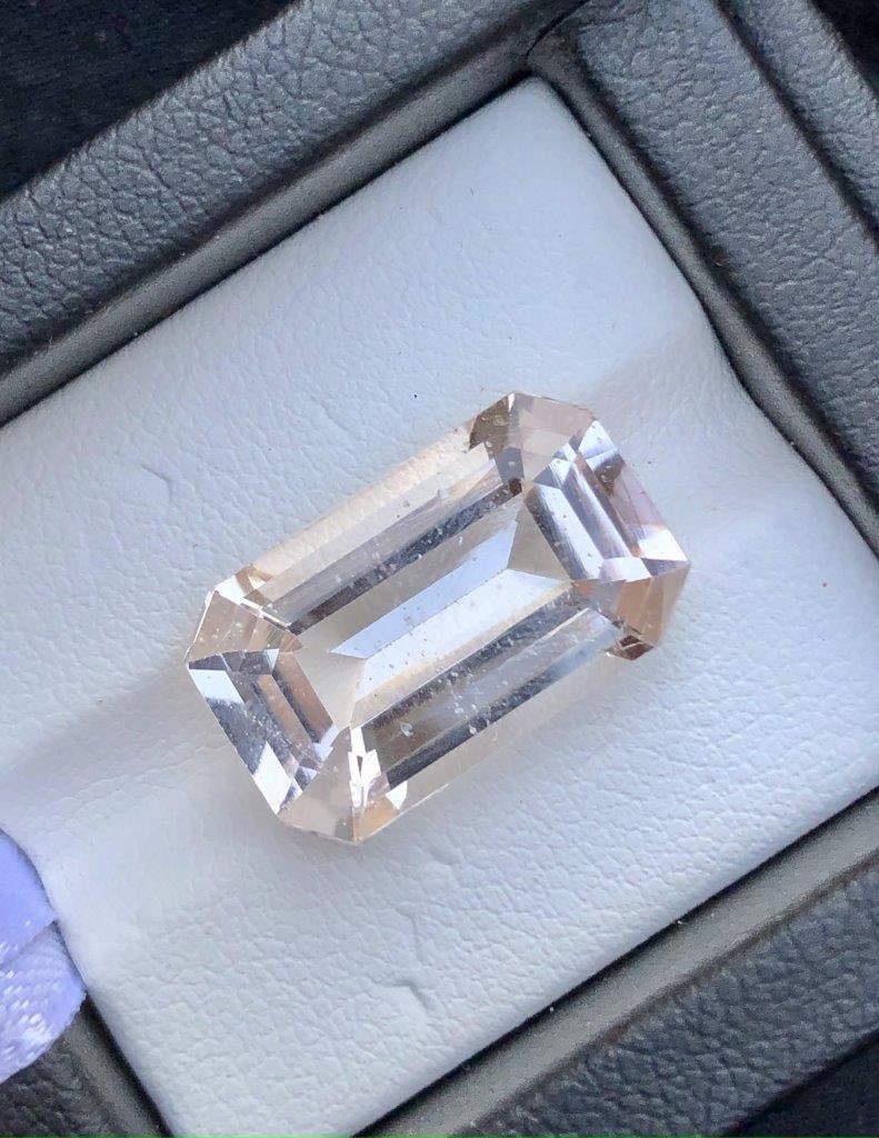 9.20 Carats Emerald Cut Natural Morganite - 18X11X7 mm: 9.20 Carats Emerald Cut Natural Morganite - 18X11X7 mm Shipping Rate: $15.00 .shipping rates are determined by Parcel weight and destination.Combined shipping: We offer combine shipping on multiple it