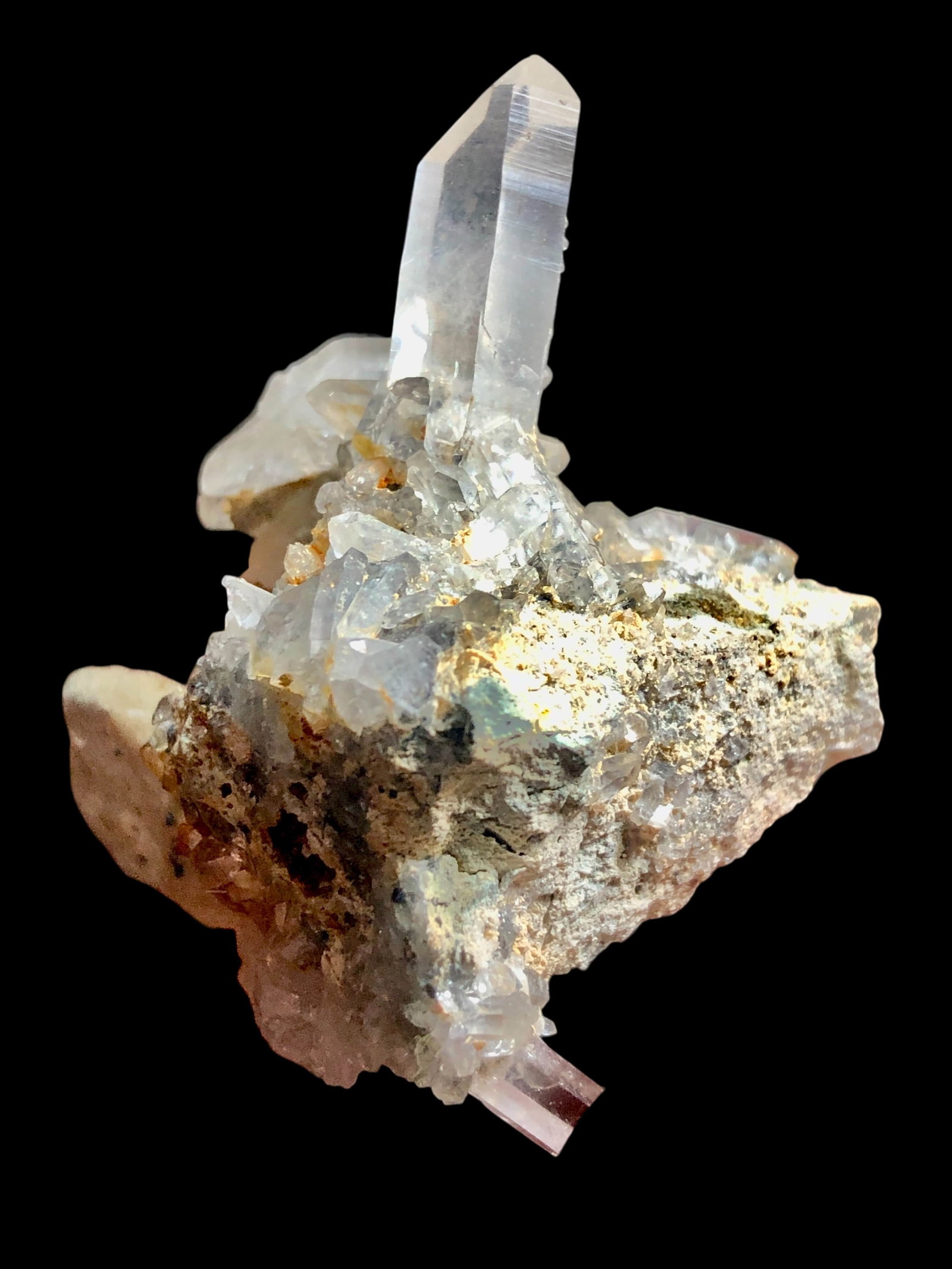 28.44 Grams Quartz With Chlorine Inclusion - 60X40X30 mm: 28.44 Grams Quartz With Chlorine Inclusion - 60X40X30 mmn shipping Cost: 23$shipping rates are determined by Parcel weight and destinatio