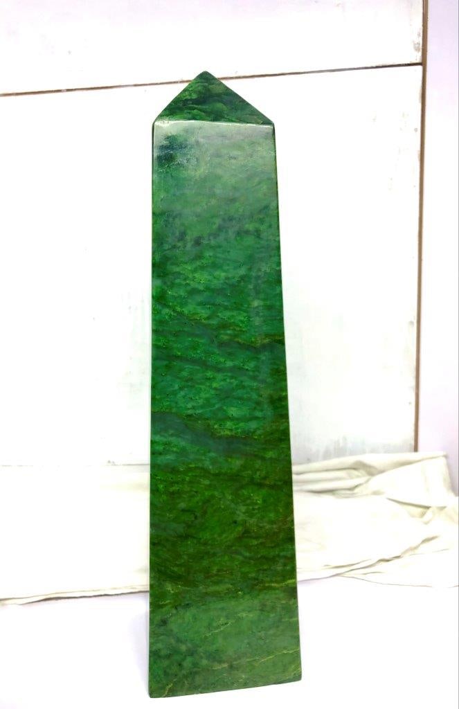 AAA Quality HUGE Nephrite Jade Polished Tower - 23.50 KG: AAA Quality HUGE Nephrite Jade Polished Tower - 23.50 KGShipping Rate: $195.00 .shipping rates are determined by Parcel weight and destination.Combined shipping: We offer combine shipping on multiple 