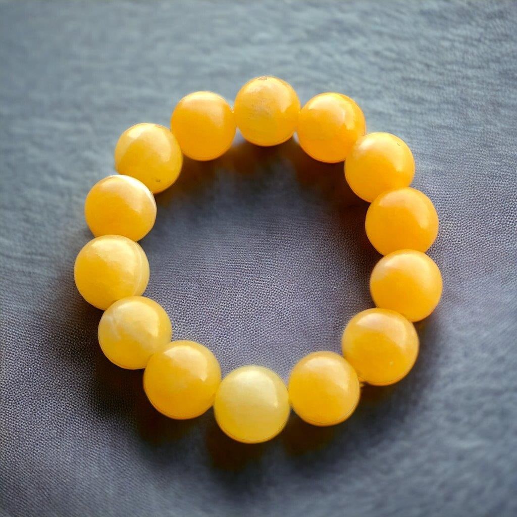 Top Quality Yellow Calcite Beaded Bracelet: Top Quality Yellow Calcite Beaded Bracelet Shipping: