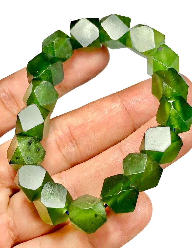 Nephrite Jade Gemstone Bracelet for women (1 of 3)