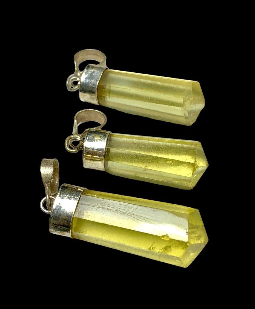Citrine Quartz Healing Crystal Pendants in Silver (1 of 3)