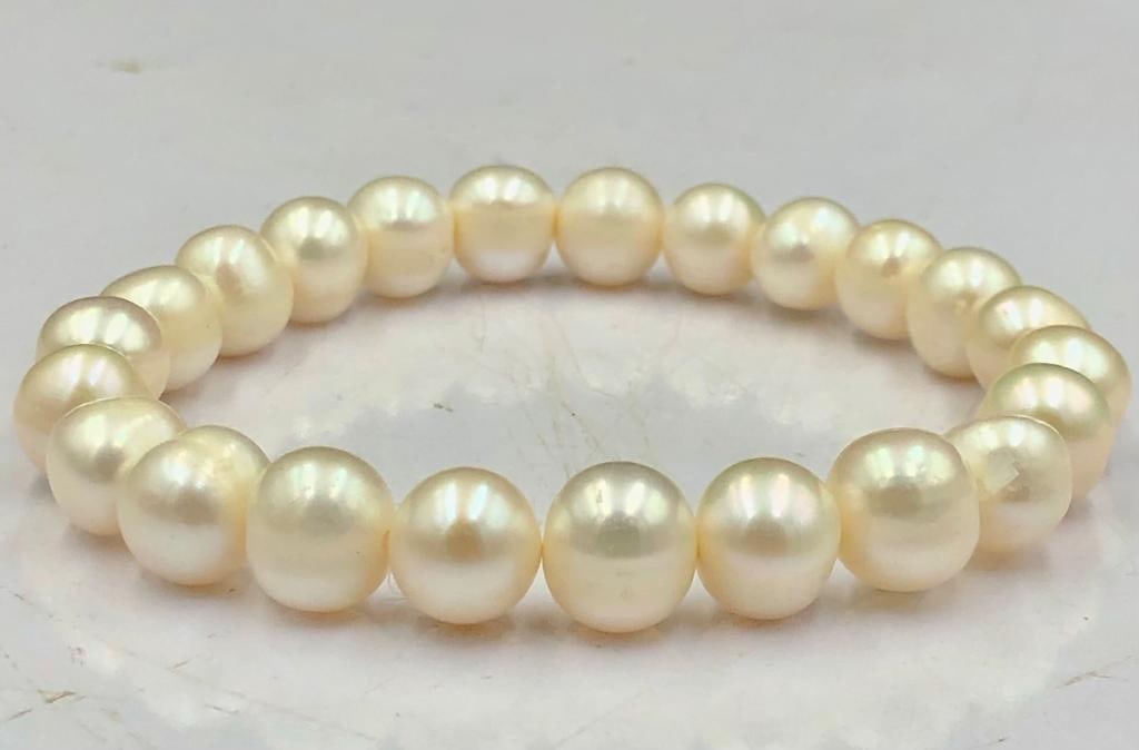 Natural Pearl Beaded Bracelet: Natural Pearl Beaded Bracelet Shipping: $23.00. Shipping rates are determined by Parcel weight and destination.