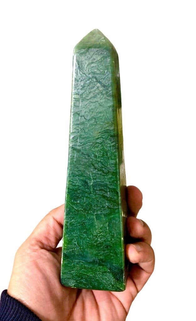Very Fine Quality Nephrite Jade Tower 450 Grams: Very Fine Quality Nephrite Jade Tower 450 Grams Shipping: $55.00. Shipping rates are determined by Parcel weight and destination.