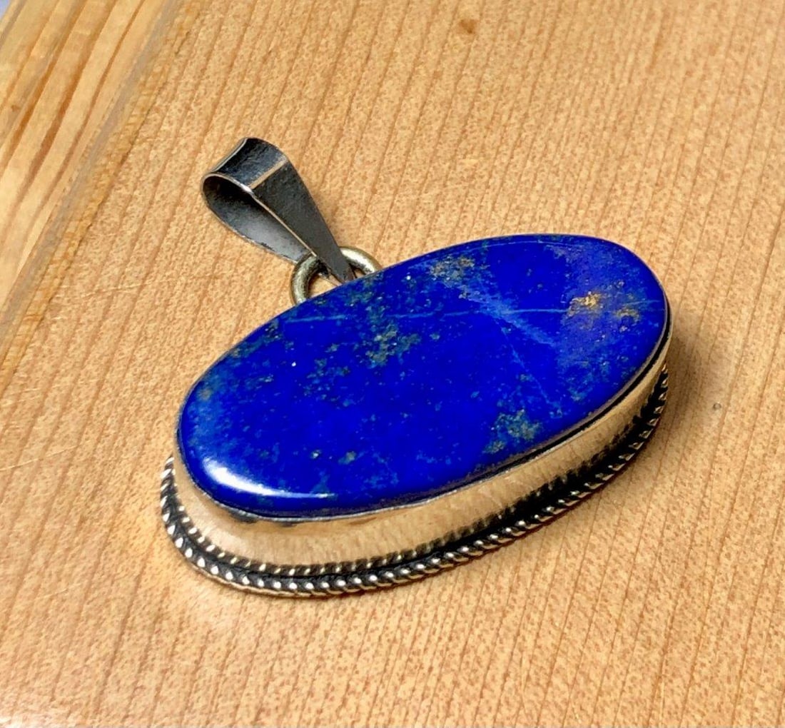 Blue Lapis Lazuli Necklace, Pendant: Blue Lapis Lazuli Necklace, Pendant Shipping: $23.00. Shipping rates are determined by Parcel weight and destination.