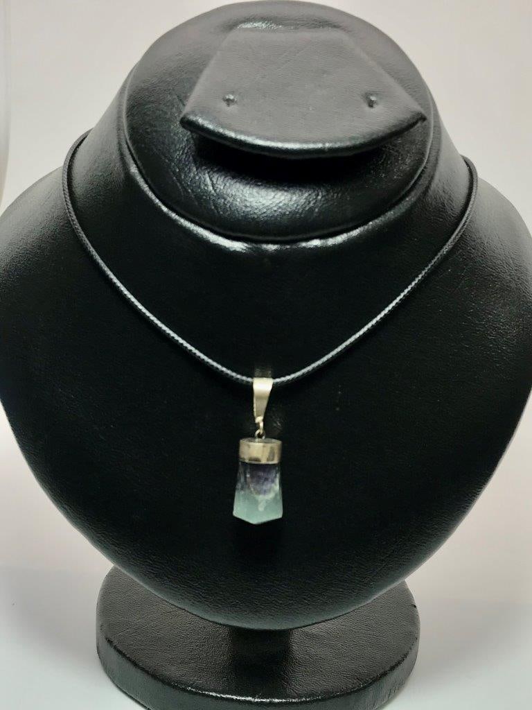 Natural Flourite Pendant Unique Crystal Gemstone Jewelry (1 of 3)