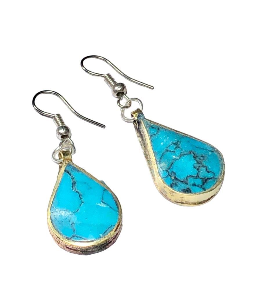 Chinese Turquoise Earrings: Chinese Turquoise Earrings Shipping: $23.00. Shipping rates are determined by Parcel weight and destination.