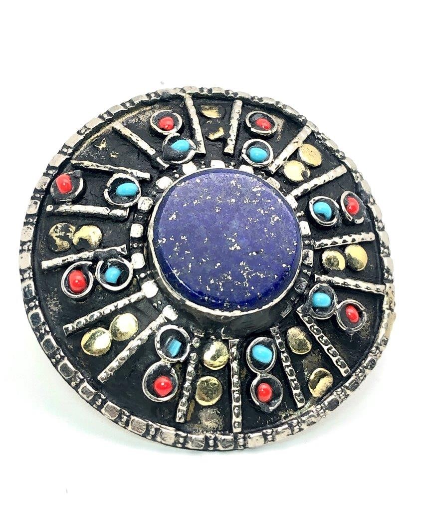 Lapis Statement Ring Antique Style Brass Jewelry: Lapis Statement Ring Antique Style Brass Jewelry Shipping: $23.00. Shipping rates are determined by Parcel weight and destination.