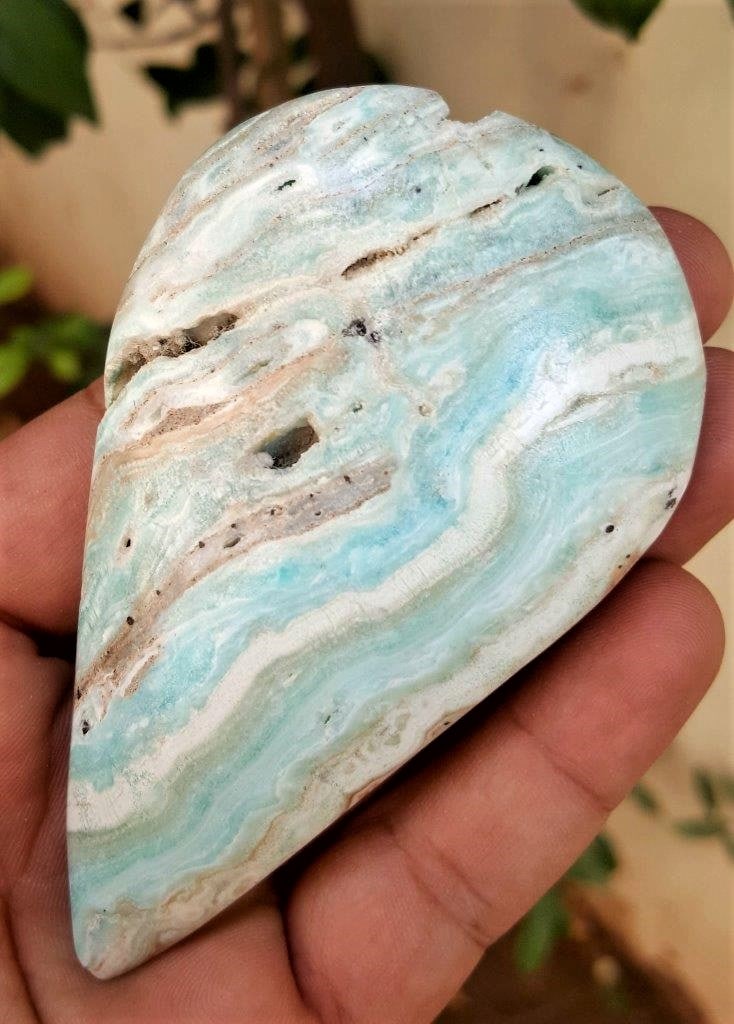 111 Grams Naturally itched Aragonite tumbler (1 of 2)