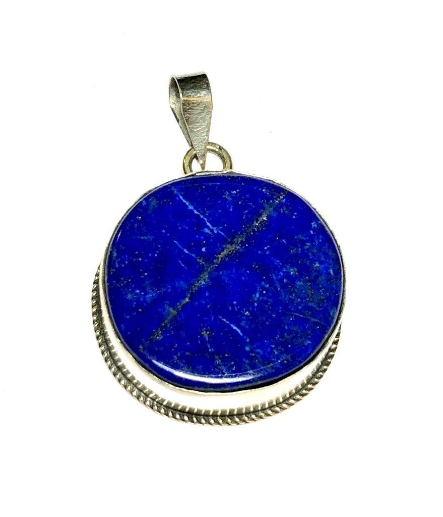 ROUND Lapis Lazuli Pendant: ROUND Lapis Lazuli Pendant Shipping: $23.00. Shipping rates are determined by Parcel weight and destination.