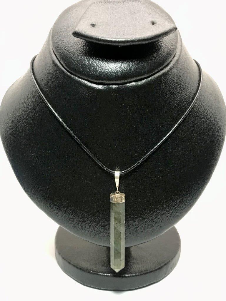 Labradorite Pendant Necklace Natural Gemstone Polished Crystal Jewelry (1 of 5)