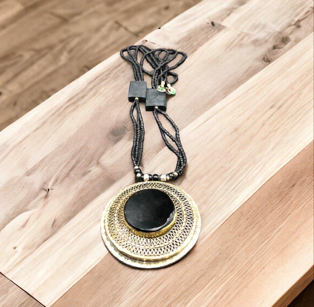 Very Fine Quality Brass Jewelry - Handmade Necklace: Very Fine Quality Brass Jewelry - Handmade Necklace Shipping: $23.00. Shipping rates are determined by Parcel weight and destination.