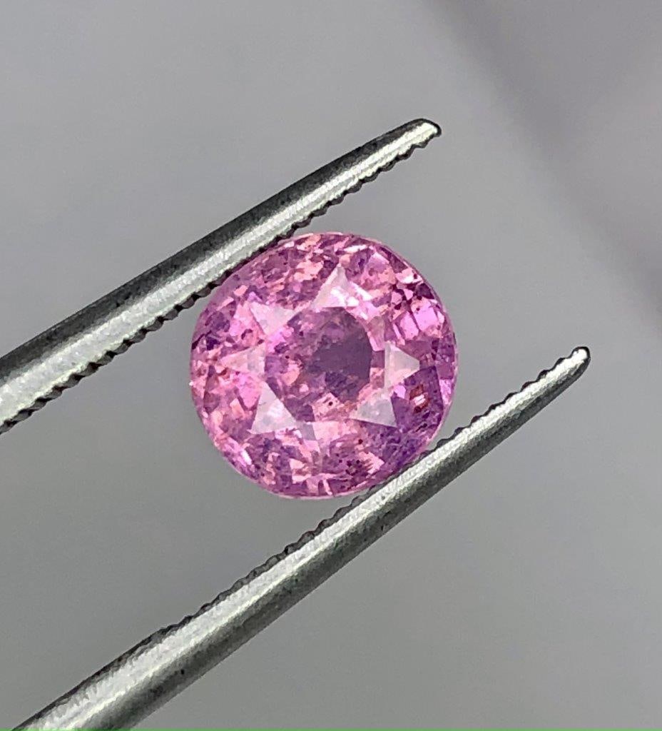 1.65 Carats Fiery Pink Sapphire Gemstone - 7X6.5X5 mm (1 of 3)