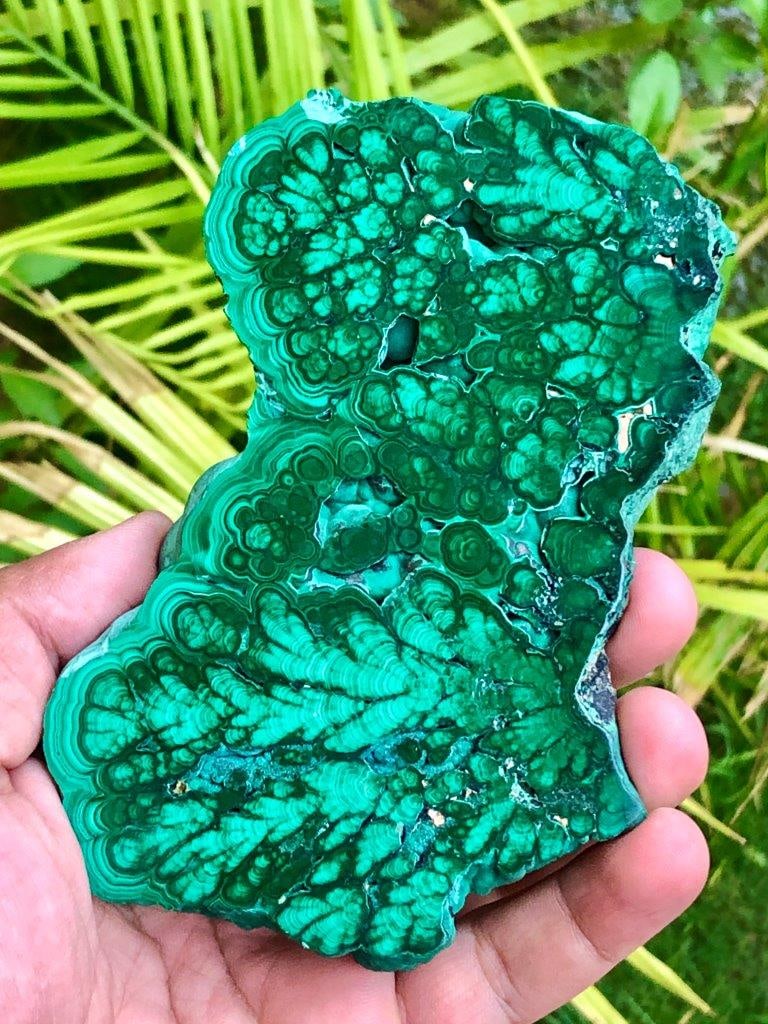 400 Grams Polished Malachite Slab ? Natural Green Crystal Stone Healing Mineral D?cor (1 of 7)