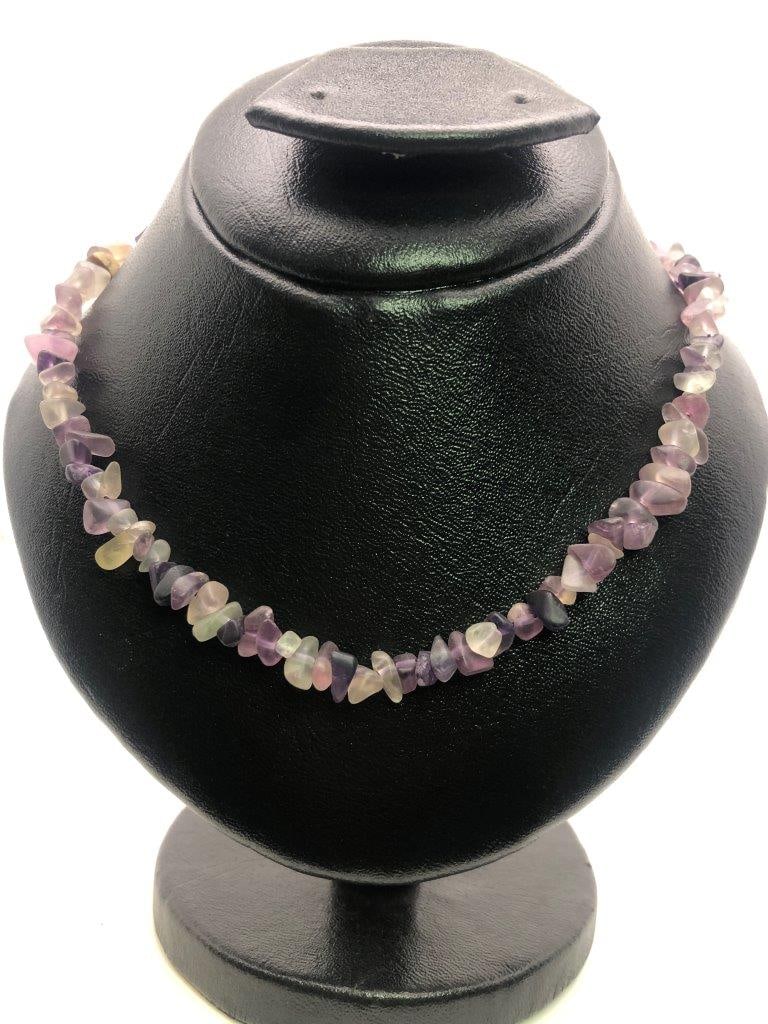 Natural Fluorite Beaded Necklace ? Genuine Fluorite Gemstone Bead Necklace | Colorful Crystal: This beautiful natural nephrite jade necklace features a smooth, polished nephrite stone known for its rich green tones and timeless beauty. Carefully crafted, this necklace highlights the natural ele
