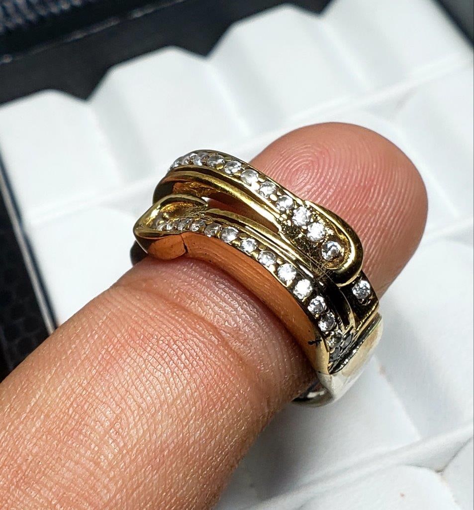 Mossonite Bronze Ring - 4