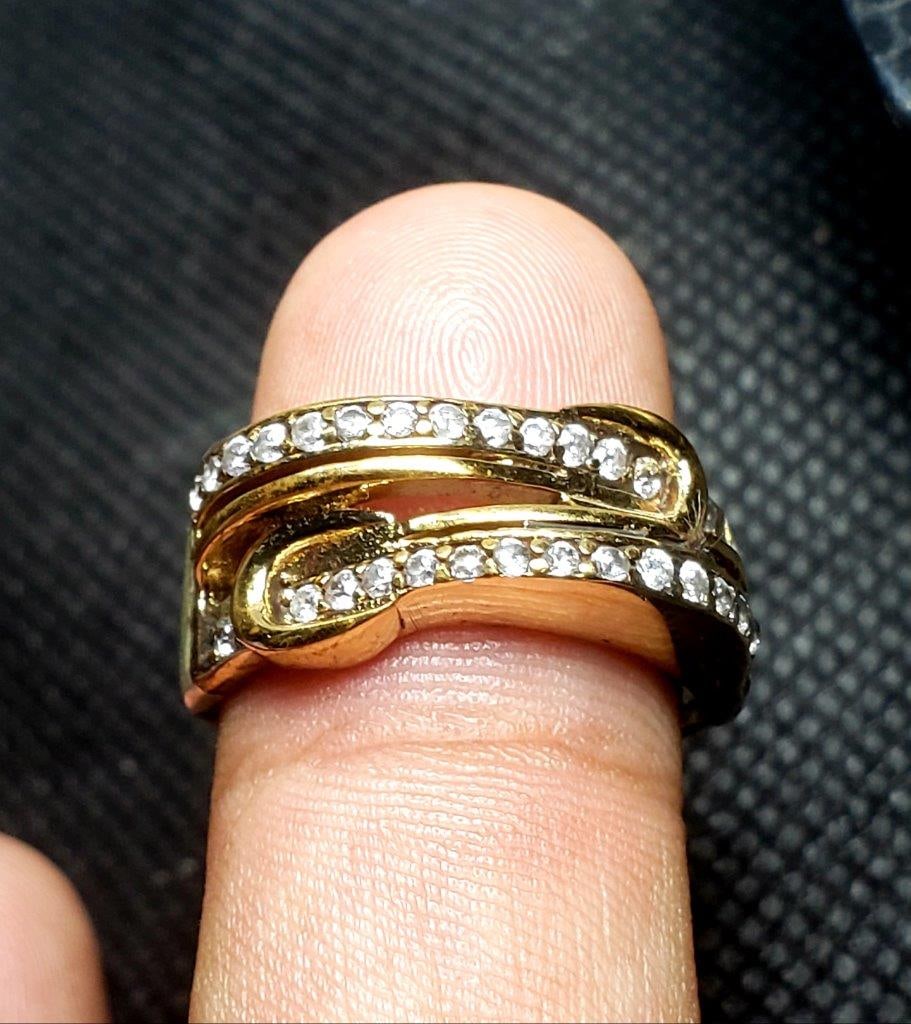 Mossonite Bronze Ring - 5