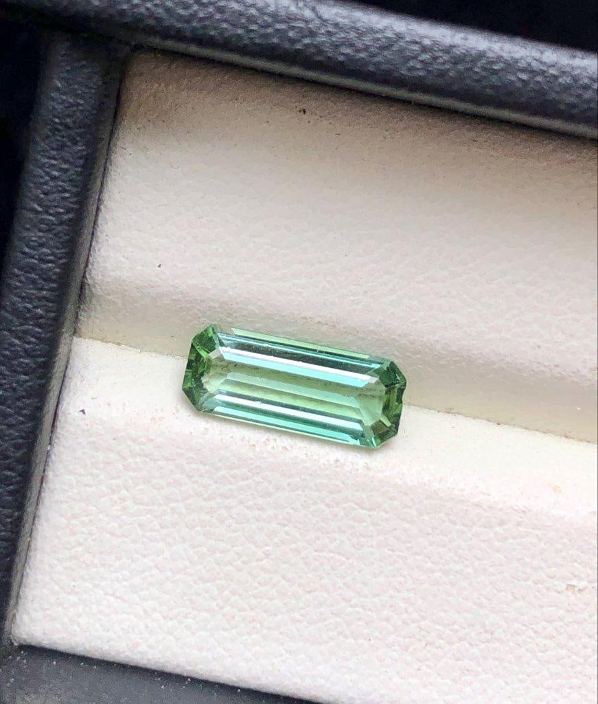 1.60 Carats Mint Green Tourmaline Gemstone - 12X5X4 mm: 1.60 Carats Mint Green Tourmaline Gemstone - 12X5X4 mm SHIPPIN
